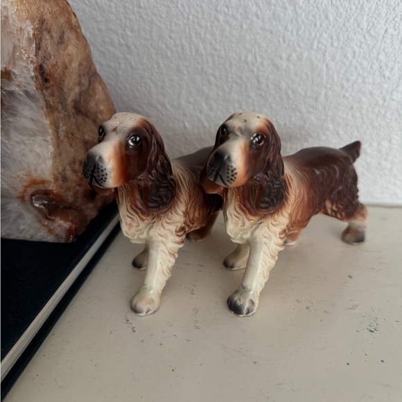 Other - Ceramic Spaniel Dog Figurines Salt and Pepper Shakers